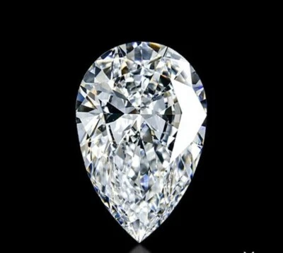 3.02 Ct VVS1 Certified Pear Cut Lab Grown CVD Diamond D Color K video available - Image 1 of 4