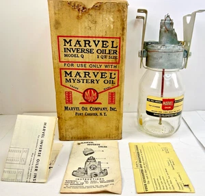 Nuevo de Lote Antiguo Marvel Engrasador Inverso (EMEROL) Modelo Q 1QT. Aceite misterioso automático clásico tamaño - Imagen 1 de 10