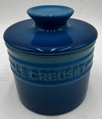 Le Creuset Marseille Blue Stoneware Butter Bell Crock Dishwasher-Safe 6 Ounces - Image 1 of 4