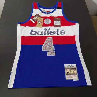 Camiseta Mitchell And Ness 75 Aniversario Washington Bullets Chris Webber Pequeña Foto 1 de 4