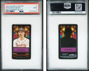 2023 TOPPS ALLEN & GINTER SPENCER STRIDER MINI-STAINED GLASS BRAVES PSA 9 POP 1 - Picture 1 of 1