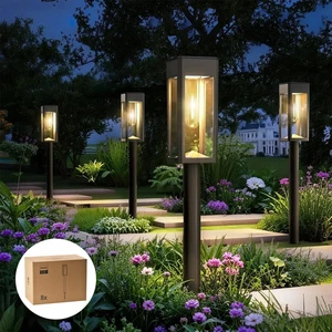 8 Pack Solar Pathway Lights Outdoor Waterproof Warm White LED Yard Garden - Picture 1 of 8
