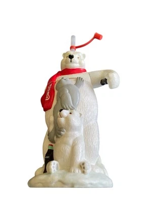 Coca-Cola Collectible Insulated Cup Polar Bear Seal and Baby Cub with Straw - Image 1 of 3