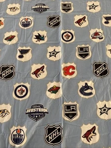 Pottery Barn PB Adolescente NHL Equipo de Hockey Logotipos Sábana Plana Completa 2 Funda de Almohada Estándar - Imagen 1 de 16