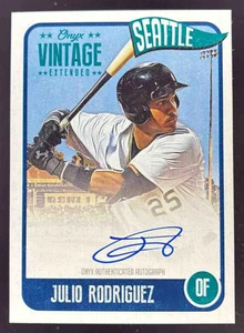 2020 Onyx Vintage Extended Autographs #EAJR Julio Rodriguez Auto - Picture 1 of 2