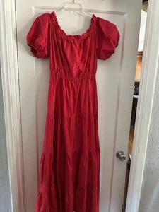 FEEL LIKE MOVING MAXIKLEID FLYING TOMATO Anthropologie Large rot - Bild 1 von 8
