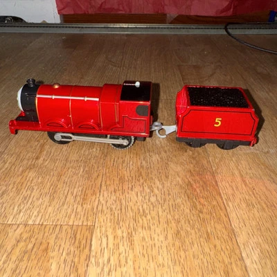 Thomas & Friends Track Master Metallic Motorized James Train Tender Mattel 2013 - Image 1 of 4