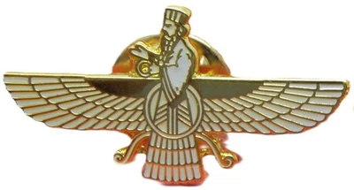 Faravahar Pin Badge Zoroastrianism Symbol Brooch Fravashi — 第 1/4 张图片