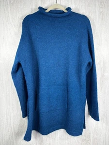Peruvian Connection Alpaka Mischung Tunika Pullover Large türkis blau Boho Lagenlook - Bild 1 von 7