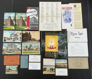 Hotel Motor Lodge Lot Brochures Business Cards Post Cards Some International - Picture 1 of 20