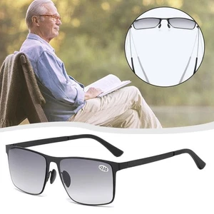Photochromic Reading Glasses Men Women Progressive Multifocal Glass✨ E4M7 - Picture 1 of 18
