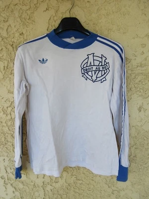 Maillot OLYMPIQUE DE MARSEILLE vintage ADIDAS OM années 70 80 shirt football S/M - Photo 1/4