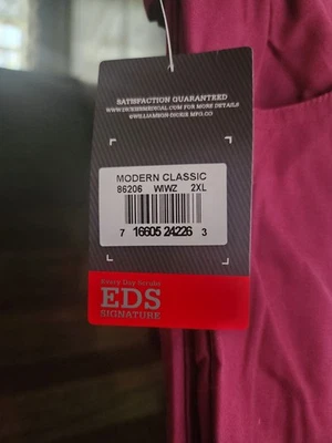 Pantalones Médicos Dickies Algodón Borgoña 2XL Nuevos Foto 1 de 2