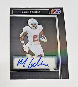 MATTHEW GOLDEN 2025 Leaf Pro Set Metal Black Prospect Rookie RC Auto #d 7/10 - Picture 1 of 2