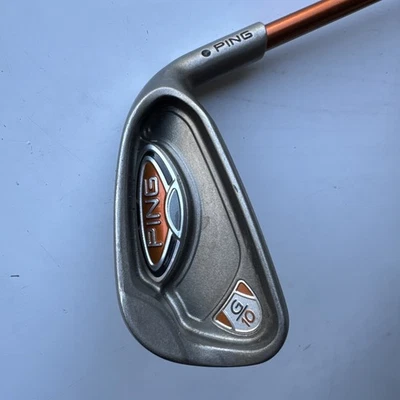Ping G10 Men’s - 7 Iron Black Dot TFC129 Soft Regular Flex Graphite Shaft Orange - Image 1 of 4