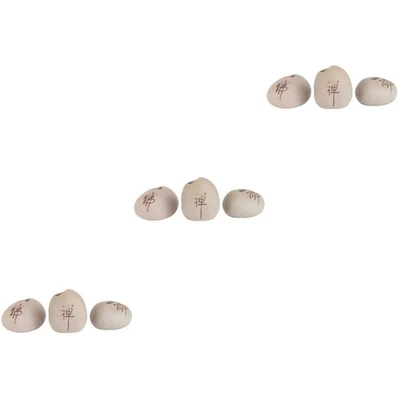 9 stücke Simulation Stein Vasen Retro Vase Schmücken Pflanzenbehälter (hellgrau) - Bild 1 von 4