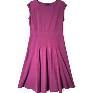 Abito donna Lands End taglia 10/12 aderente e svasato senza maniche carriera casual magenta - Foto 1 di 10