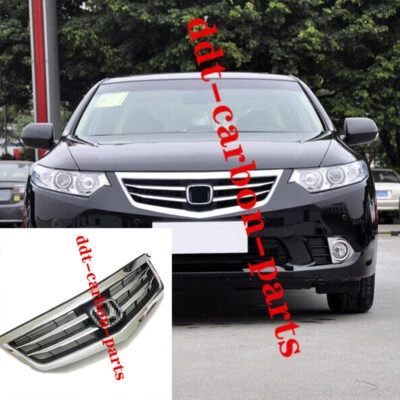 Parachoques delantero cromado rejilla capó ventilación superior 1 pieza para Honda Acura TSX 2011-2014 Foto 1 de 4