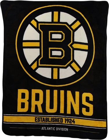 Boston Bruins NHL 46'' x 60'' Super Soft Plush Micro Fleece Team Throw Blankets Cover