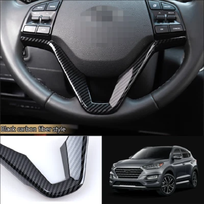 Para Hyundai Tucson 2016-2021 Fibra de Carbono Volante Tipo V Cubierta Borde 1 pieza Foto 1 de 4