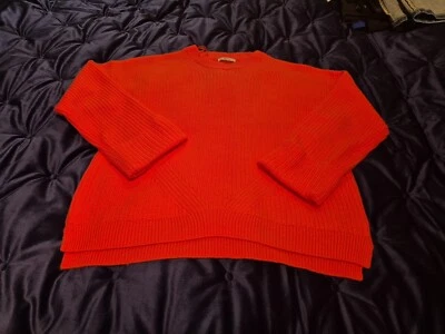 Peachy Coral Ladies TU Chunky Knit Jumper Size 14  - Image 1 of 4