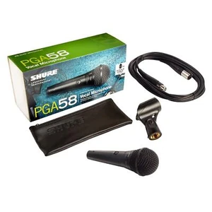 Shure PGA58 XLR-E Microfono Dinamico Voce + Cavo XLR + Astuccio + Reggimicrofono - Foto 1 di 5