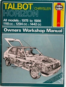 Haynes Talbot / Chrysler Horizon 1978 ~ 1986 / All Models Owners Workshop Manual - Bild 1 von 7