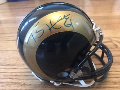 Tory Holt Autographed Signed St Louis Rams Mini Helmet Riddell - Image 1 of 4