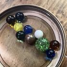 Lot Of 10 Vitro Vintage Marbles Crackle Cats Eye More Free Shipping 8