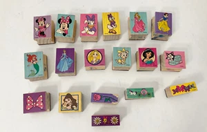 Lot Wooden Disney Princess/Characters Rubber Stamps - Picture 1 of 4