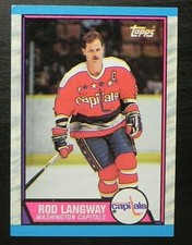 1989-90 89/90 Topps NHL Hockey #55 Rod Langway Washington Capitals