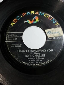 RAY CHARLES - I CAN'T STOP LOVING YOU/BORN TO LOSE- ABC VG- F88 - Picture 1 of 1