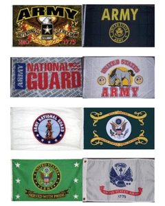 US Army Flagge 3X5ft bessere Qualität USA Verkäufer MASKOTTCHEN SIEGEL SERVIERT IM AUSSTAND - Bild 1 von 22