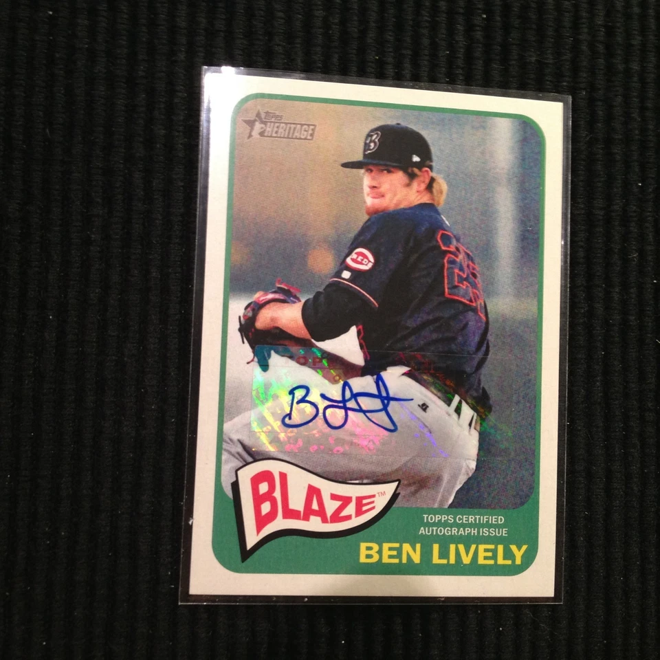 2014 TOPPS HERITAGE MINOR LEAGUE BEN LIVELY *CERTIFIED AUTO*  BRAVES - Image 1 of 1