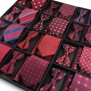 Pocket Square Neckties Wedding Stripe Suit Ties Men Fashion Accessories 1pc Set 