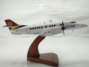 Jetstream 41 SA Airlink Sudáfrica Avión Modelo Madera Pequeño Envío Gratuito Nuevo - Imagen 1 de 5