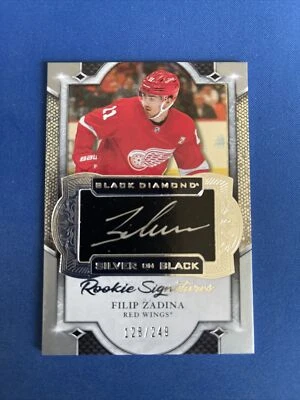 2019-20 Black Diamond Silver on Black Rookie Signatures SBRS-FZ Filip Zadina  - Image 1 of 2