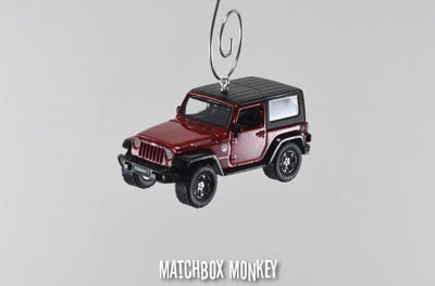 Fiamma Rosso Personalizzato 2014 Jeep Wrangler Illimitato Natale Ornamento 1/64 - Immagine 1 di 4