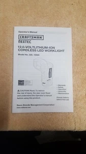CRAFTSMAN 12 VOLT 320. 14298 ODER 320.10005 NEXTEC BETRIEBSANLEITUNG--- LED ARBEITSLEUCHTE - Bild 1 von 1