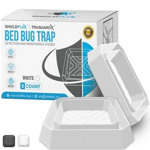 Bed Bug Trap - 8 Pack | TruGuard X Insect Interceptor Traps for Bed Legs - Picture 1 of 24