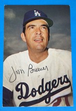 1971 TICKETRON LOS ANGELES DODGERS TEAM ISSUE JIM BREWER EX-MT TOUGH