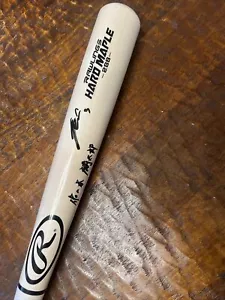 Murciélago de arce Rawlings firmado por Rintaro Sasaki certificado de autenticidad JSA autografiado Japón Stanford - Imagen 1 de 7
