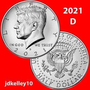 2021-D KENNEDY HALF DOLLAR 50c CLAD UNCIRCULATED COIN - Picture 1 of 3