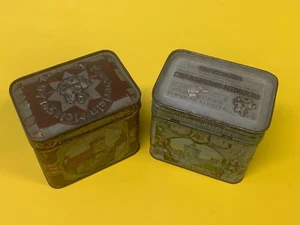 2 alte Blechdosen Heinrich Haeberlein Nürnberg Weihnachten BxTxH: 11x8x10 (R7-6 - Bild 1 von 10