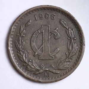 1906 Mexico One Centavo Estados Mexicanos OLD RARE MEXICAN COIN E227 YV - Picture 1 of 2