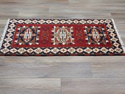Bohemian Oushak Rug, Oushak Turkish Rug, Hand Made Contemporary Rug, 2x4Ft - Image 1 of 4