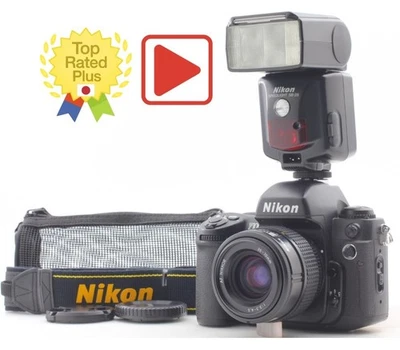 No Sticky [Almost MINT w/SB-28]  Nikon F100 SLR AF Nikkor 35-70mm F3.3-4.5 JAPAN - Image 1 of 4