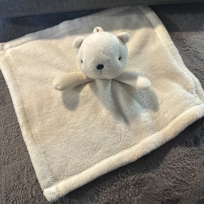 Starting Out Baby Lovey Teddy Security Blanket Plush White 11” - Image 1 of 4