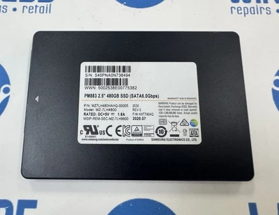 Samsung 480GB SSD PM883 MZ-7LH4800 MZ7LH480HAHQ-00005 Solid State Drive 2.5" - Image 1 of 2