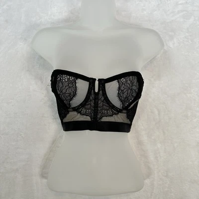 Sujetador Revolve Thistle and Spire para mujer 34B Mirage sin tirantes negro bustier encaje Foto 1 de 4